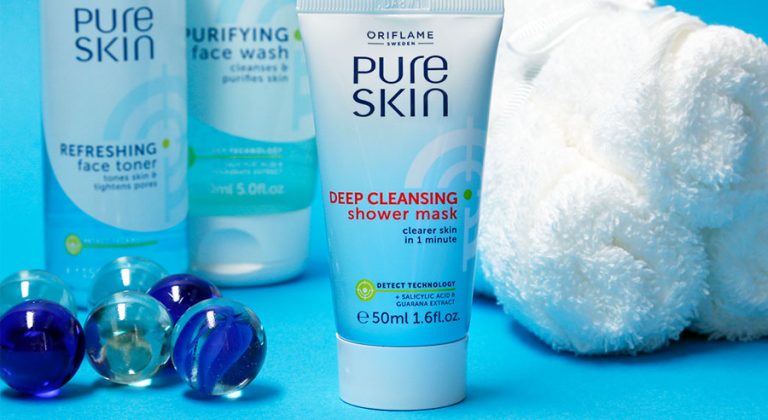 Máscara Facial de Limpeza Profunda para Duche Pure Skin da Oriflame