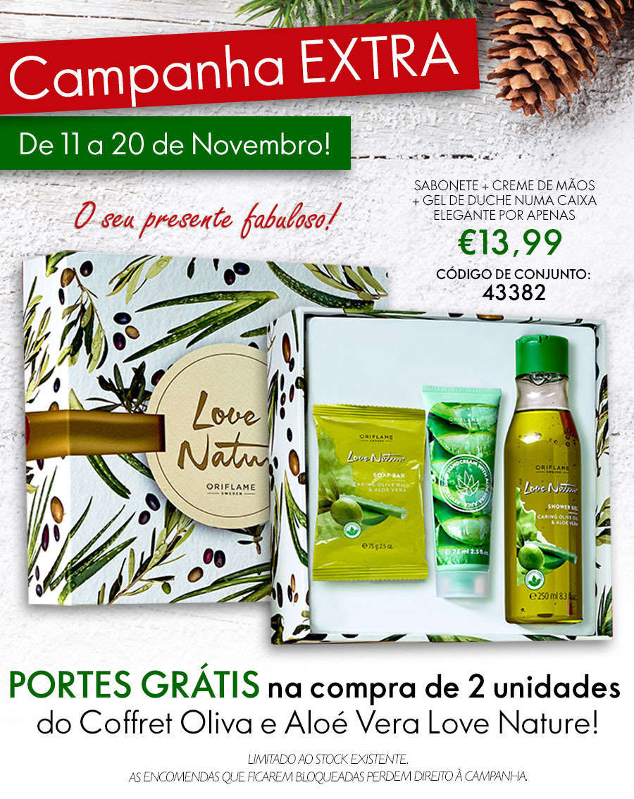 Conjunto Love Nature com Portes Grátis