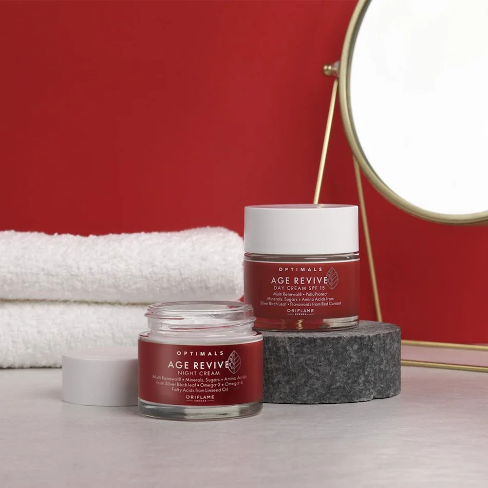 Creme de Dia e Creme de Noite Age Revive Optimals