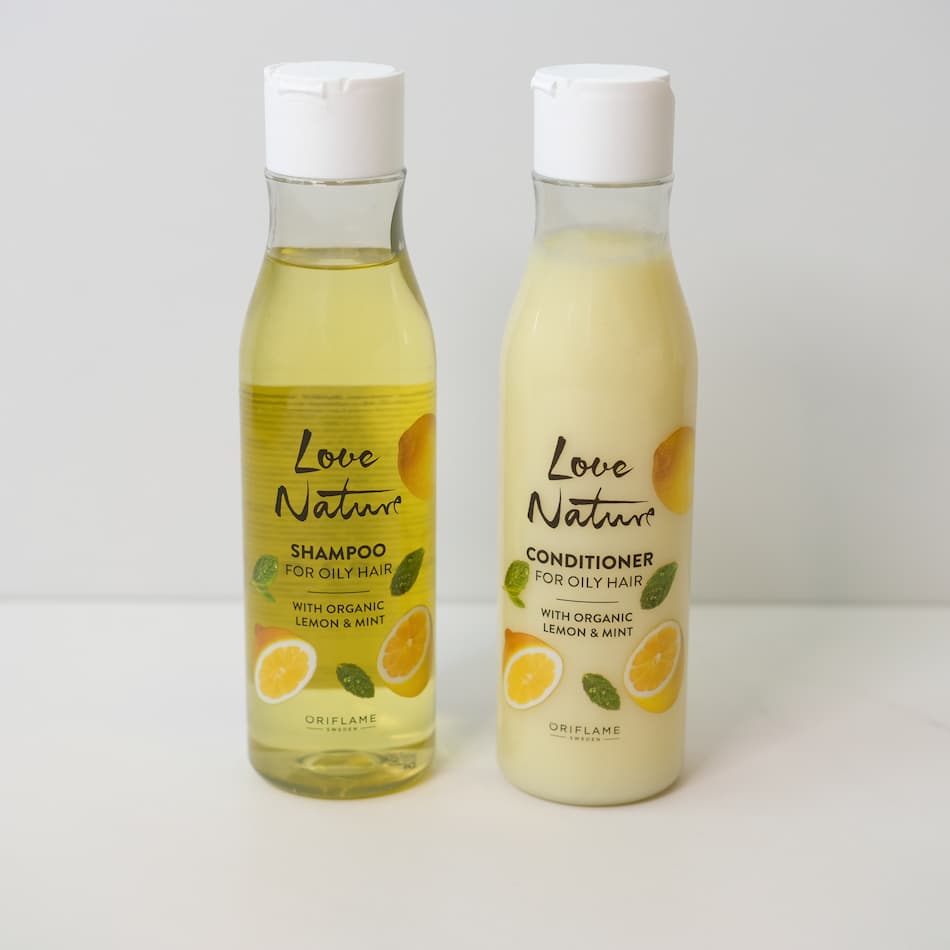 Champô e Condicionador Limão e Menta Love Nature