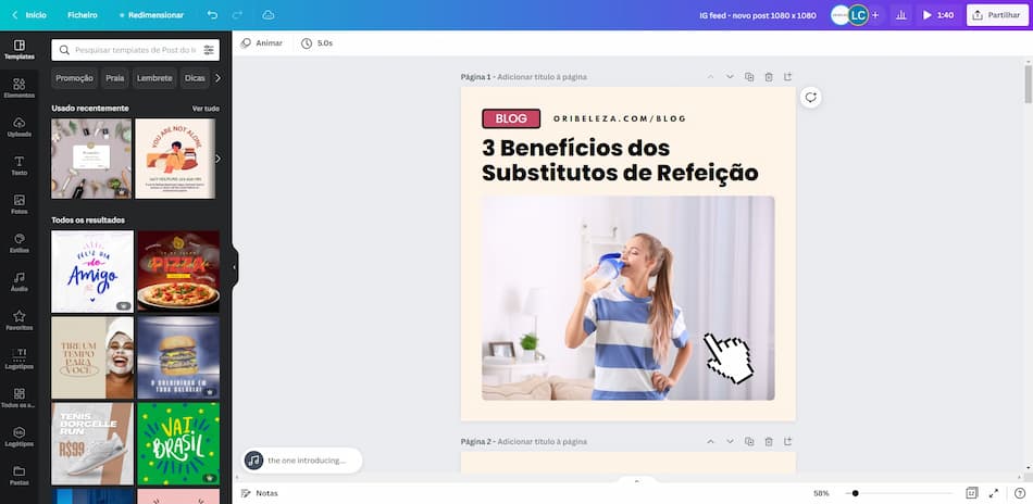 Como animar seus designs com o criador de GIFs Canva?