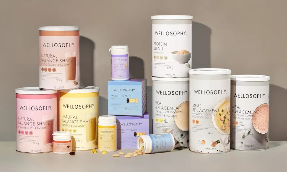 Produtos Wellosophy da Oriflame