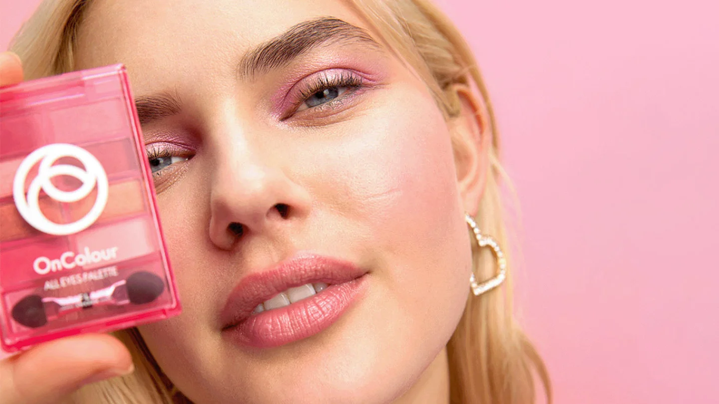 Paleta de sombras rosa