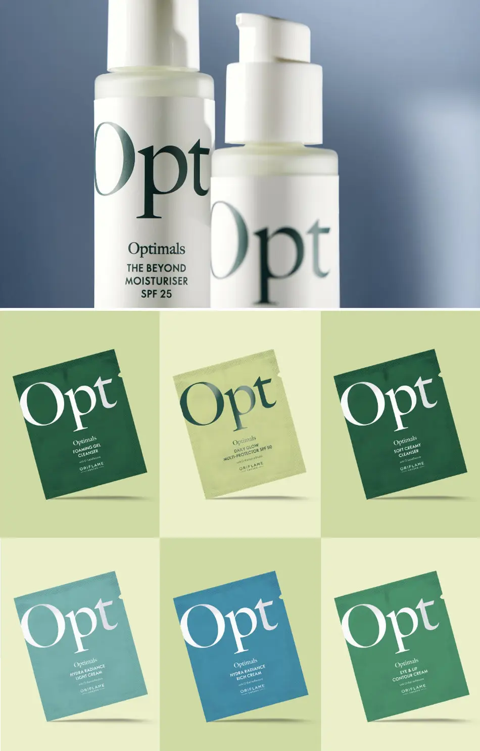 Amostras da nova Optimals Oriflame