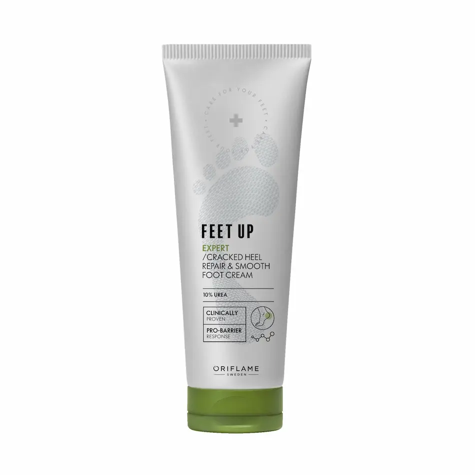 Creme Calcanhares Gretados da gama Feet Up Expert da Oriflame
