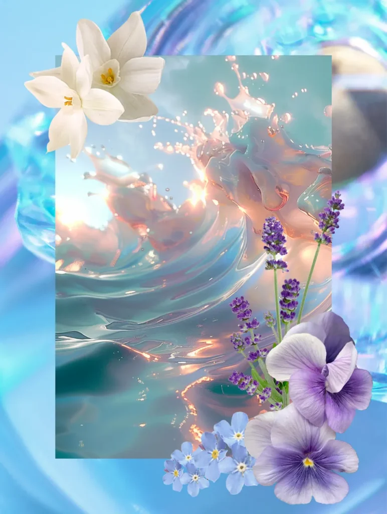 Perfumes refrescantes e pacíficos