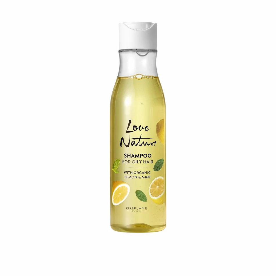 Champô para Cabelo Oleoso com Limão e Menta Biológicos Love Nature
