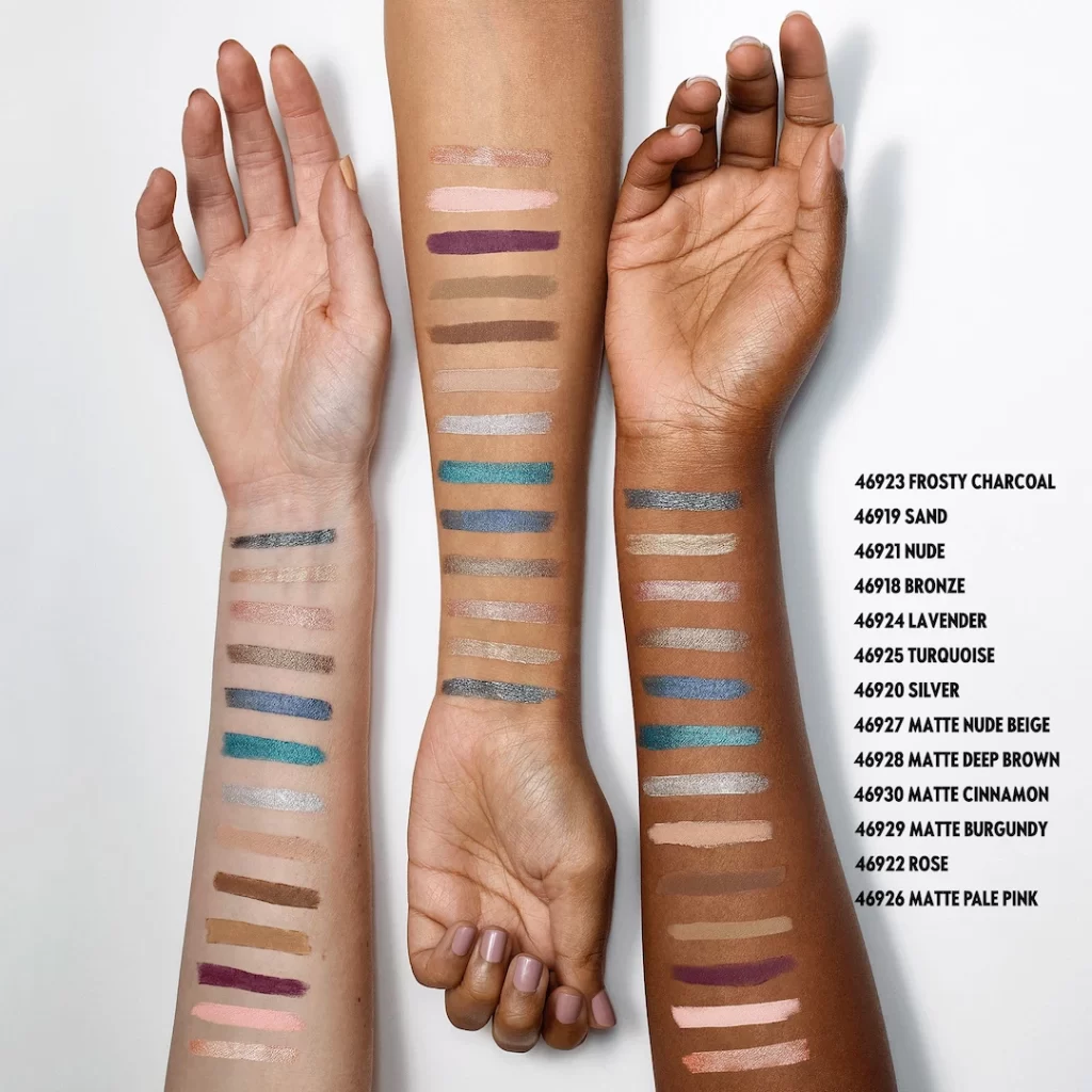 Cores das sombras de olhos