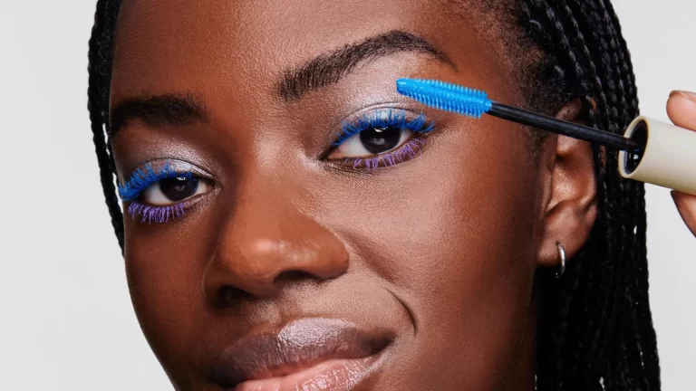Máscara colorida para olhos castanhos