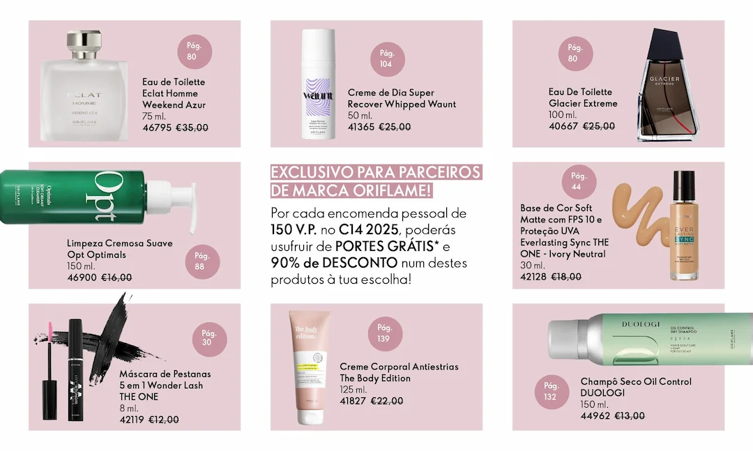 Programa 90% OFF Oriflame