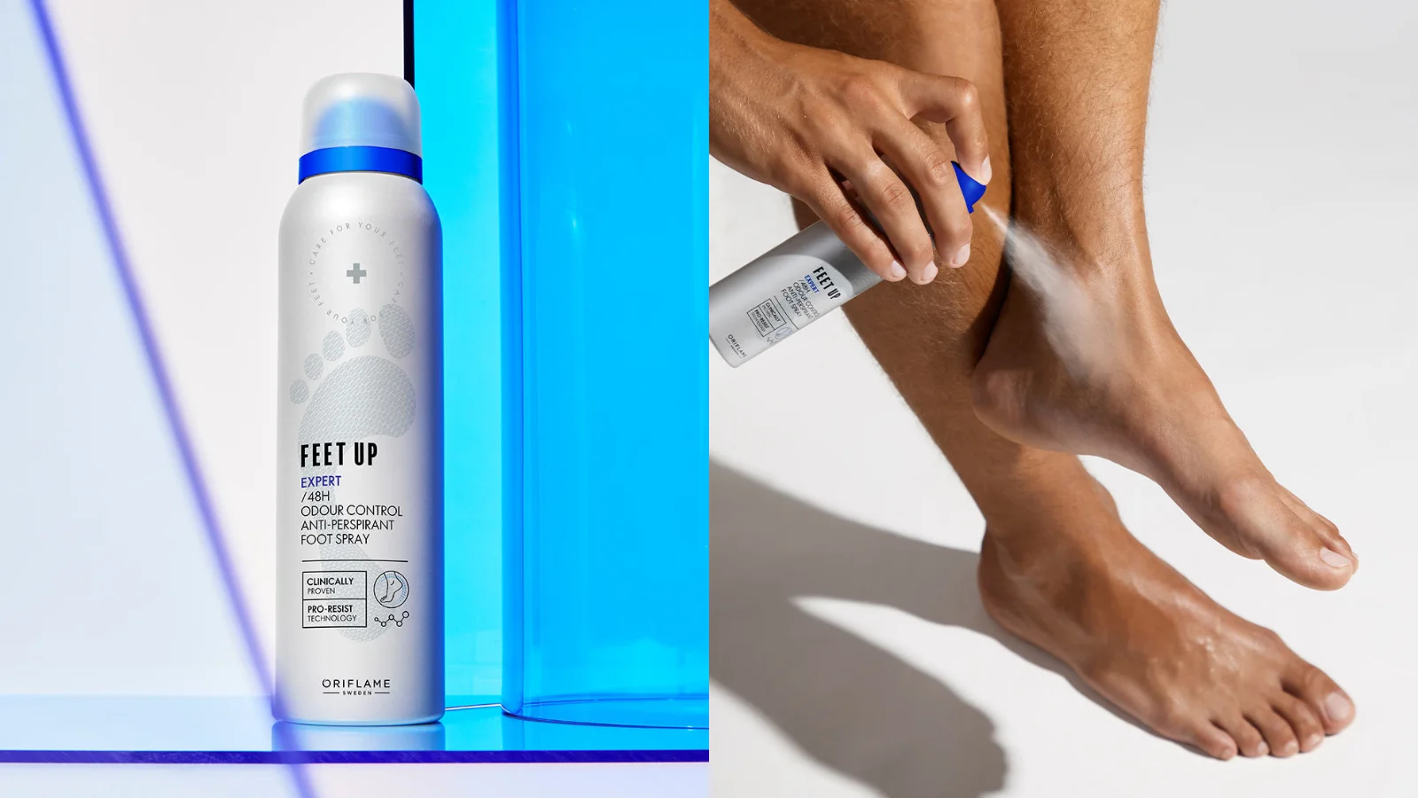 Spray antitranspirante para os pés