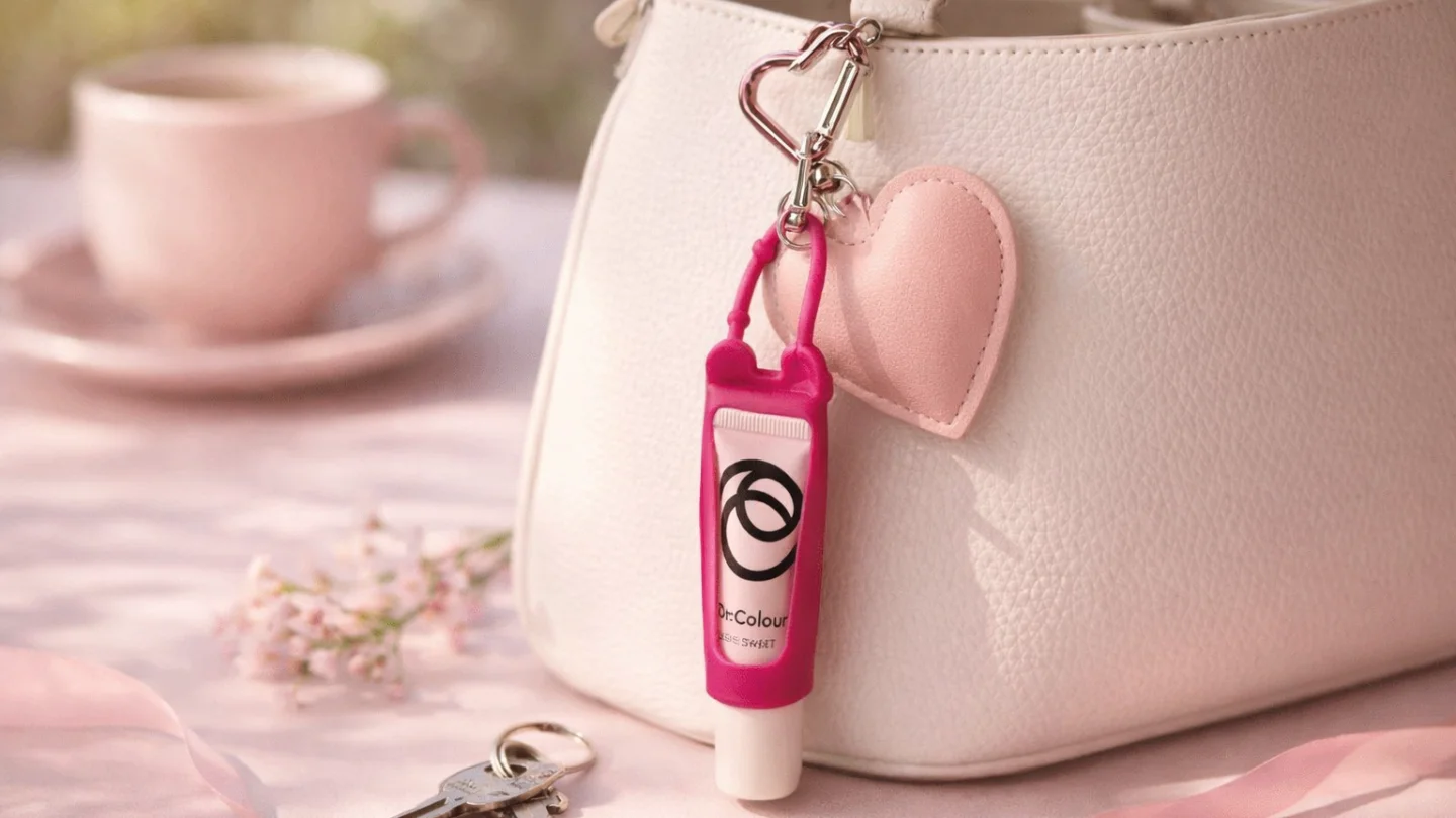 Pendente para mala com porta brilho de lábios