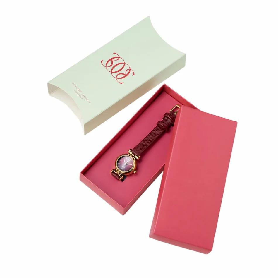 Relógio burgundy Oriflame com caixa para presente