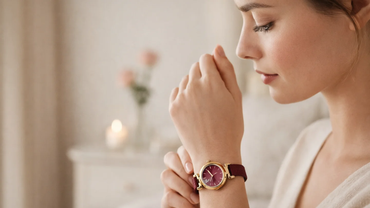 Relógio burgundy Oriflame