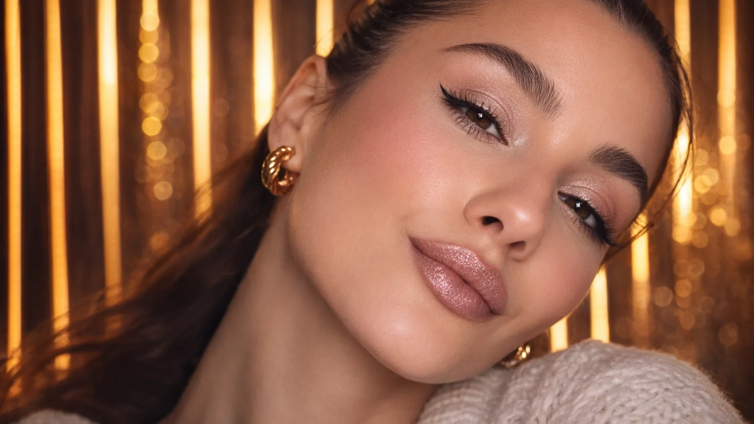 Batom mate com glitter