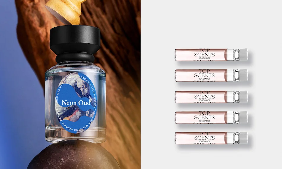 Amostras Neon Oud Top Scents Oriflame
