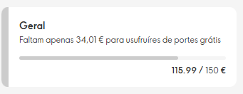 Portes Grátis aos €150