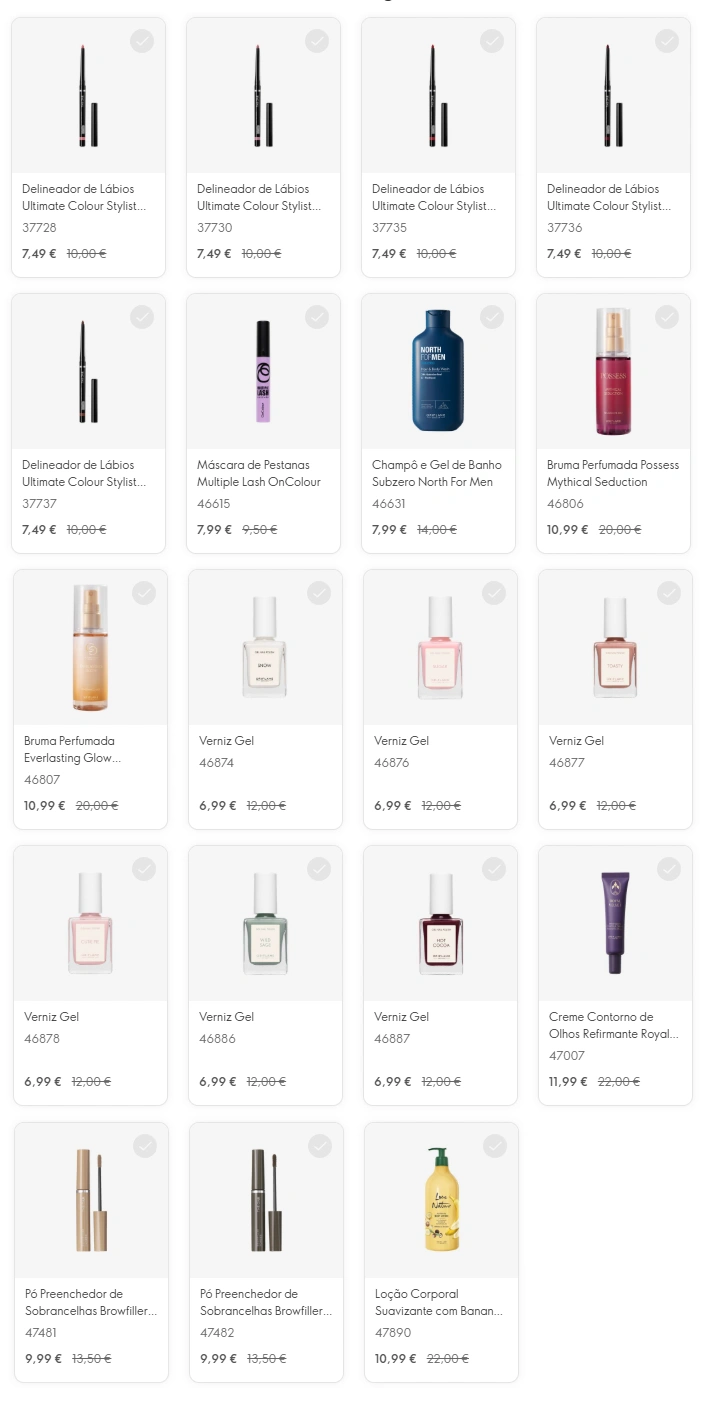 Portes Grátis Oriflame