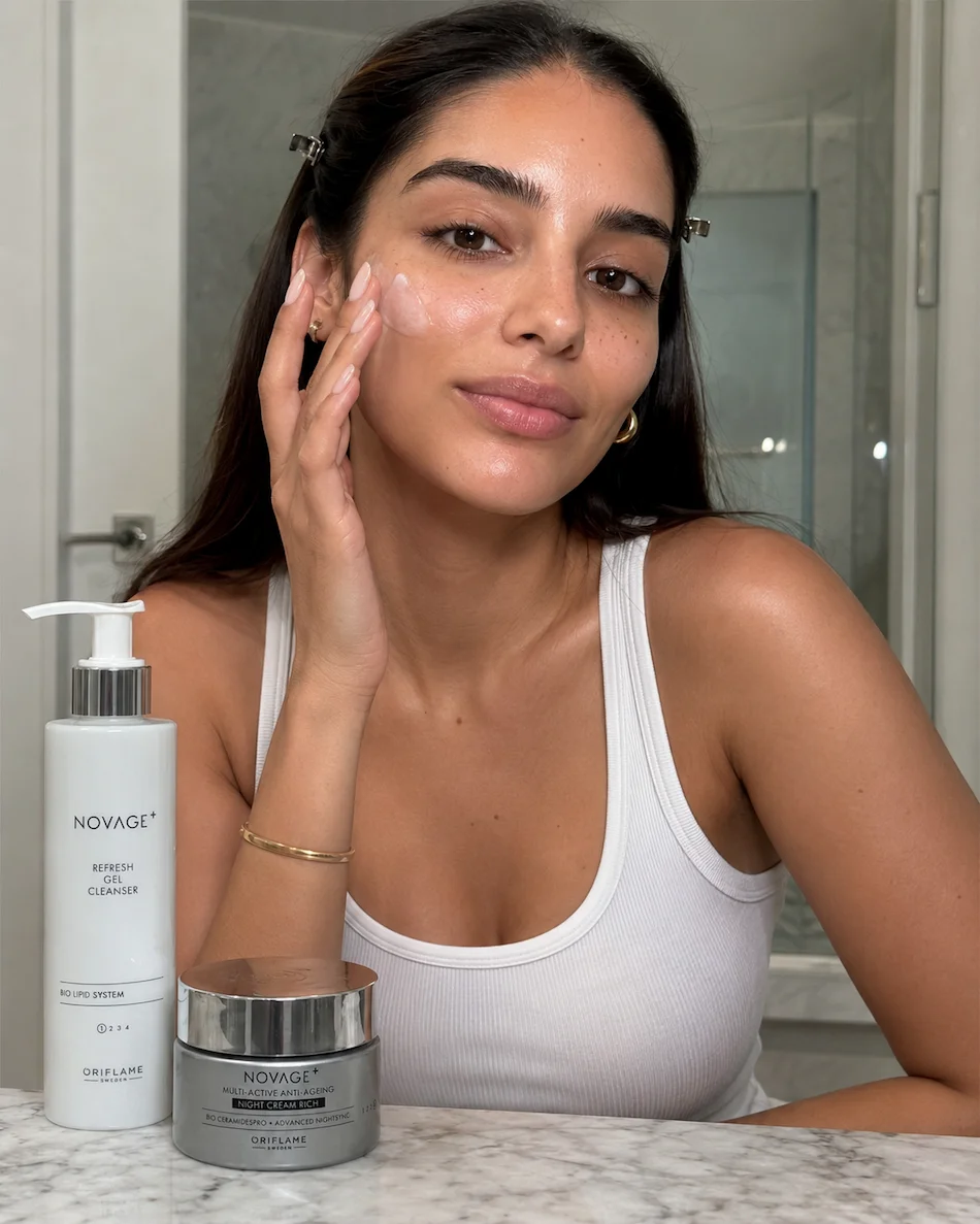 Limpeza e Creme Rico de Noite Novage+