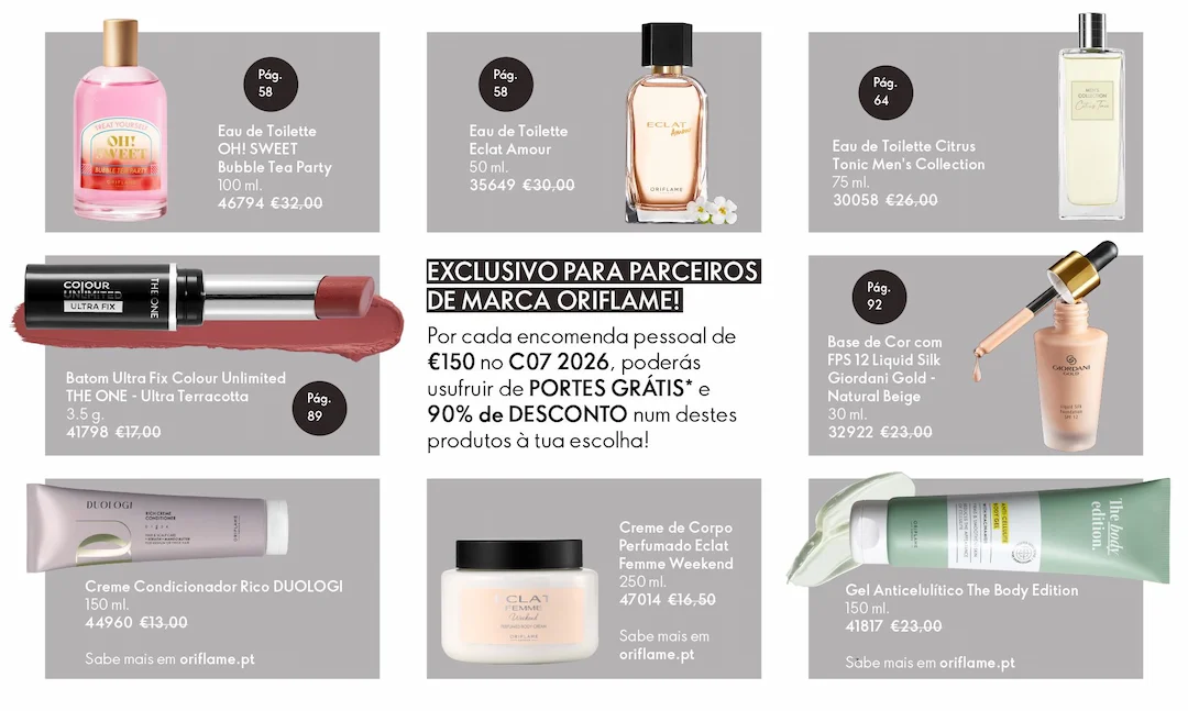 Programa 90% OFF Oriflame