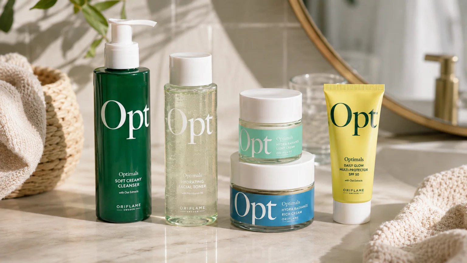 Optimals 1-2-3: skincare simples para pele luminosa